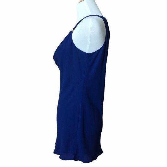 Cobalt Blue Cache Sleeveless Blouse - Picture 2 of 4